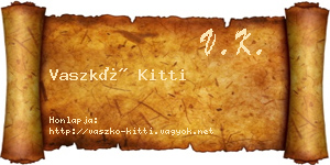 Vaszkó Kitti névjegykártya