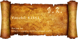 Vaszkó Kitti névjegykártya