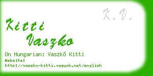 kitti vaszko business card